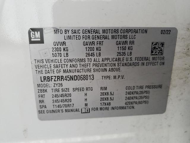 2022 BUICK ENVISION A LRBFZRR45ND068013