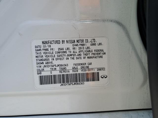 2018 INFINITI Q50 LUXE - JN1EV7AP5JM364343