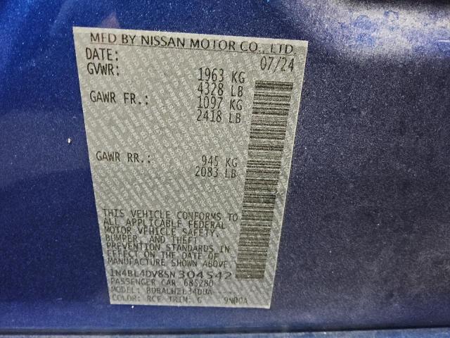 2025 NISSAN ALTIMA SV 1N4BL4DV8SN304542