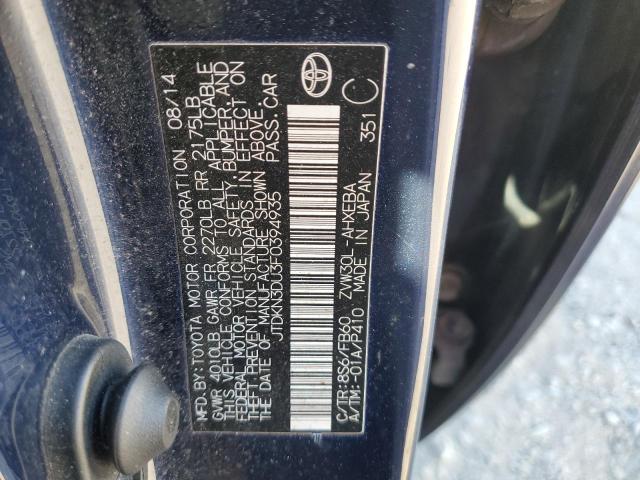 2015 TOYOTA PRIUS JTDKN3DU3F0394935