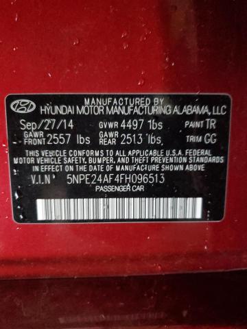 2015 HYUNDAI SONATA SE 5NPE24AF4FH096513