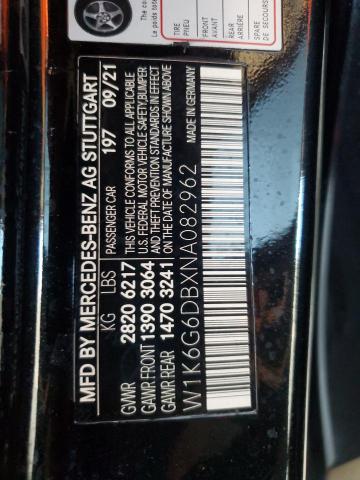 2022 MERCEDES-BENZ S 500 4MAT - W1K6G6DBXNA082962