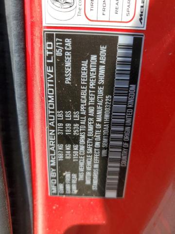 2017 MCLAREN AUTOMOTIVE 570S SBM13DAA1HW003225