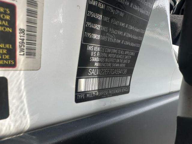 2016 LAND ROVER RANGE ROVE SALWZ2EF7GA594138