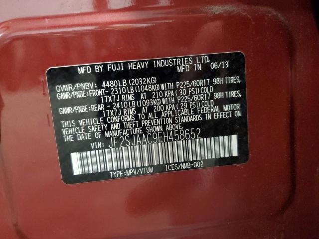 2014 SUBARU FORESTER 2 - JF2SJAAC9EH458652