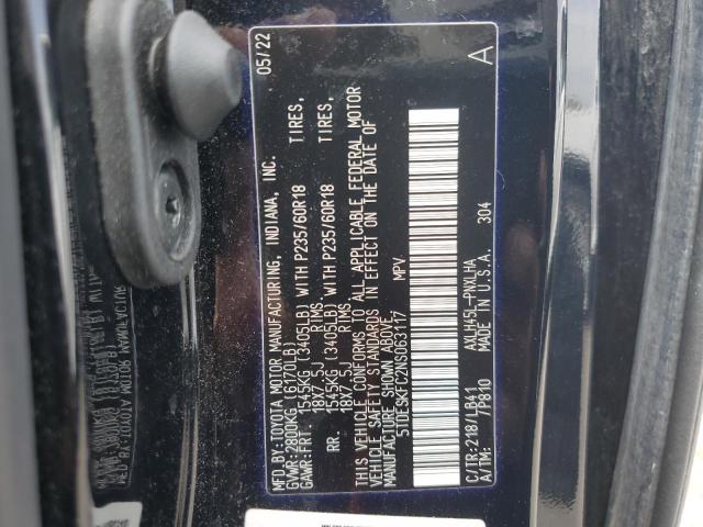 2022 TOYOTA SIENNA LIM 5TDESKFC2NS063117