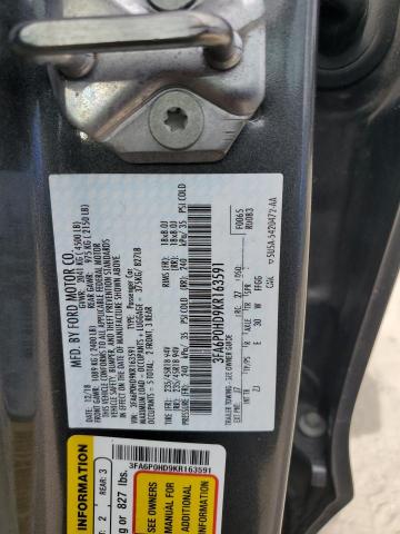 2019 FORD FUSION 4D 3FA6P0HD9KR163591