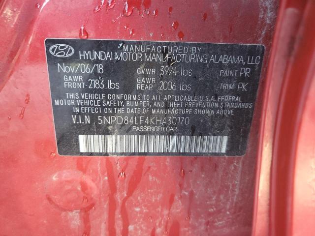 2019 HYUNDAI ELANTRA SE - 5NPD84LF4KH430170