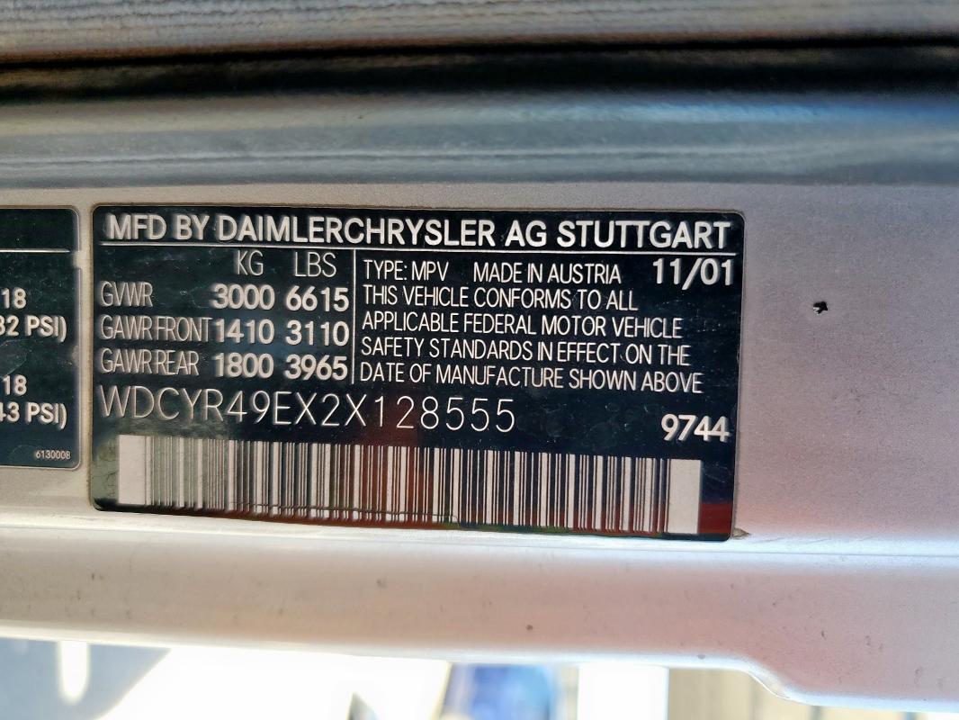 2002 MERCEDES-BENZ G 500 #3240004514