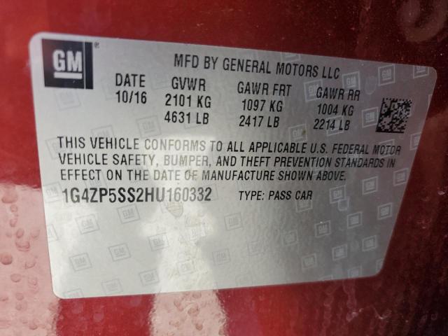 2017 BUICK LACROSSE E 1G4ZP5SS2HU160332