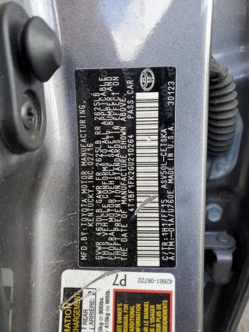 2016 TOYOTA CAMRY LE - 4T1BF1FK2GU210264