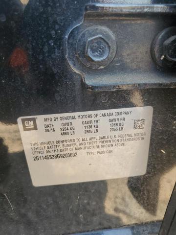 2016 CHEVROLET IMPALA LTZ 2G1145S38G9203692