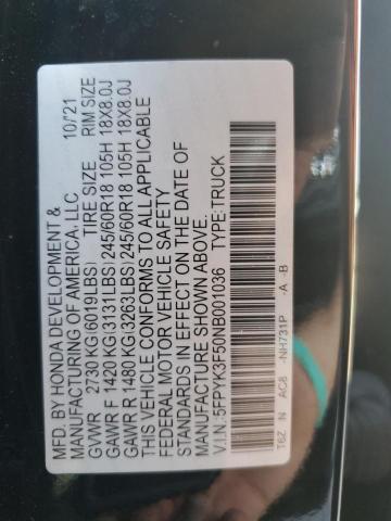 2022 HONDA RIDGELINE #3269970984