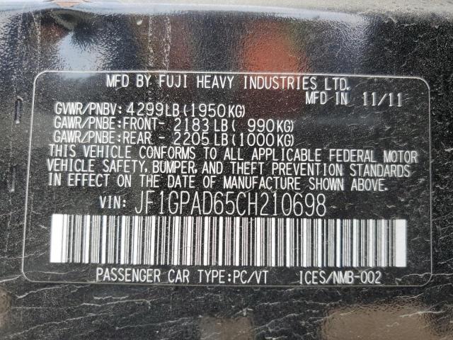 2012 SUBARU IMPREZA PR - JF1GPAD65CH210698