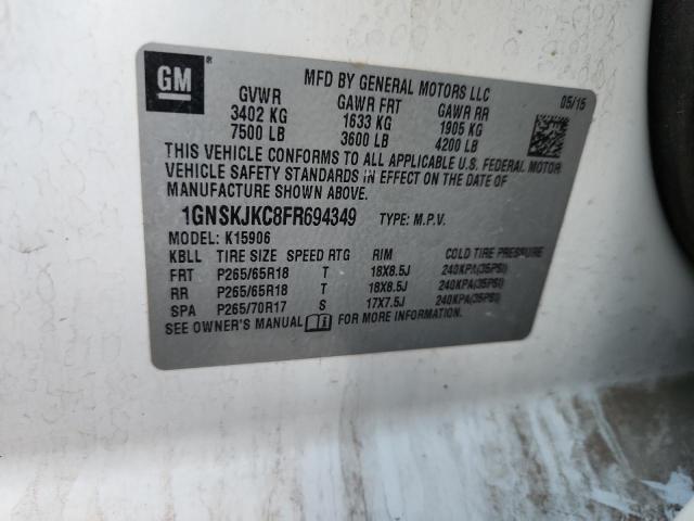 2015 CHEVROLET SUBURBAN K 1GNSKJKC8FR694349