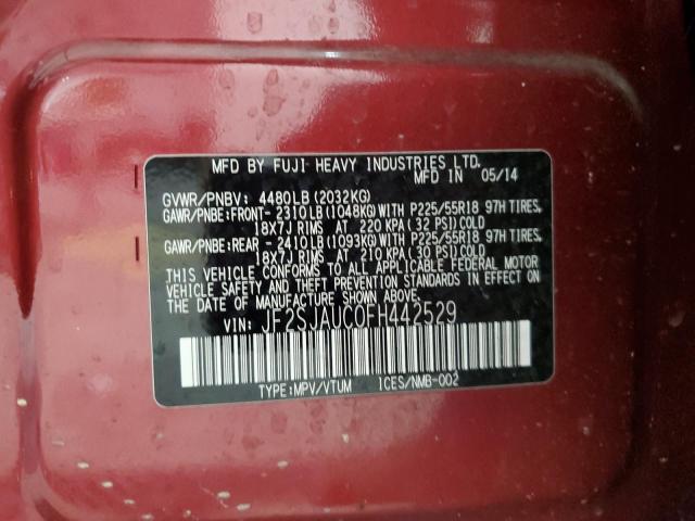 2015 SUBARU FORESTER 2 JF2SJAUC0FH442529