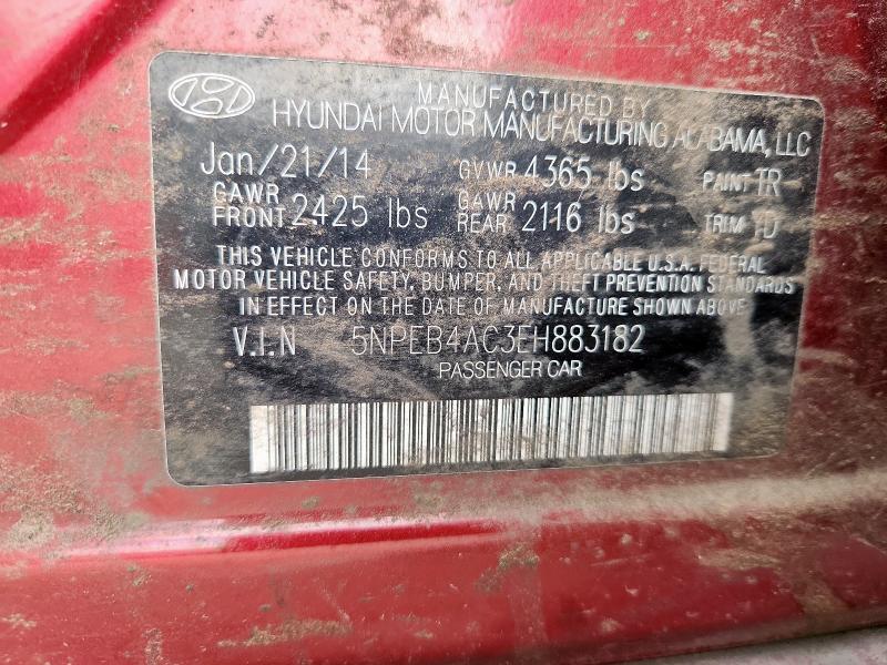 2014 HYUNDAI SONATA GLS - 5NPEB4AC3EH883182