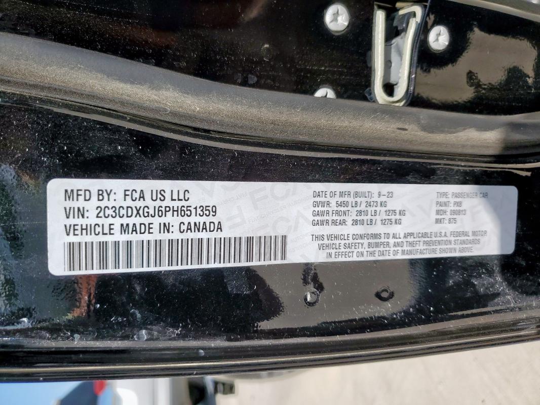 2023 DODGE CHARGER SC 2C3CDXGJ6PH651359