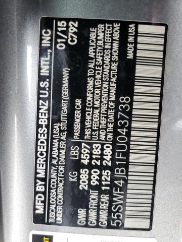 2015 MERCEDES-BENZ C 300 55SWF4JB1FU043738