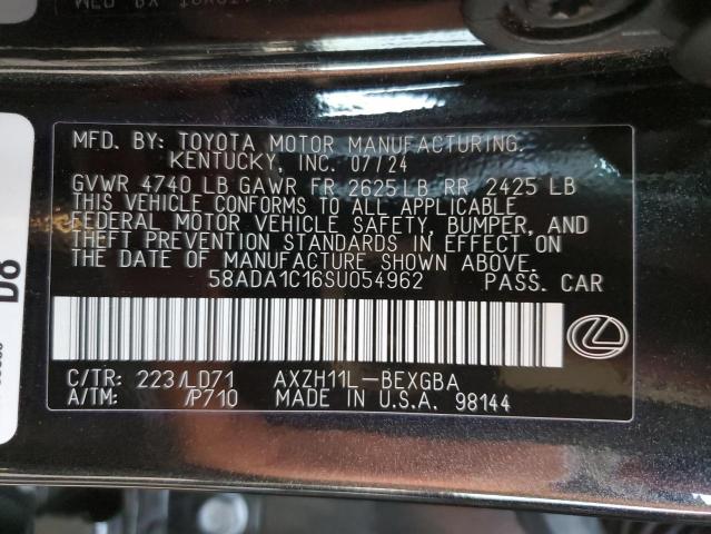 2025 LEXUS ES 300H BA 58ADA1C16SU054962