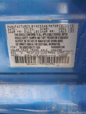 2021 NISSAN SENTRA SV 3N1AB8CV9MY311994