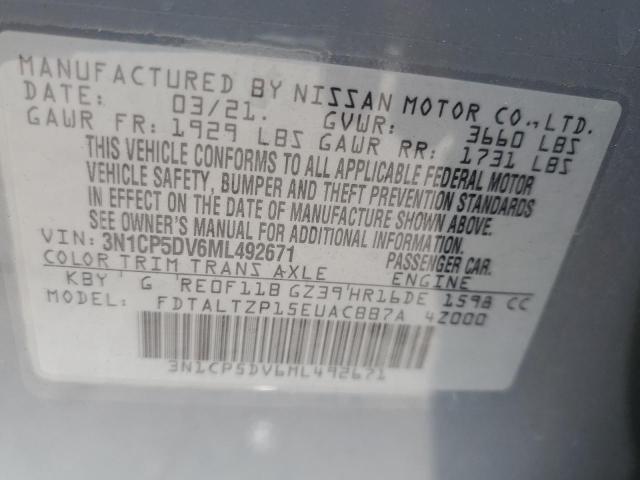 2021 NISSAN KICKS SR 3N1CP5DV6ML492671
