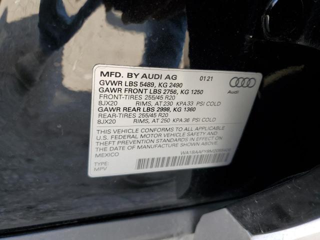 2021 AUDI Q5 PREMIUM PLUS WA1BAAFY8M2055406