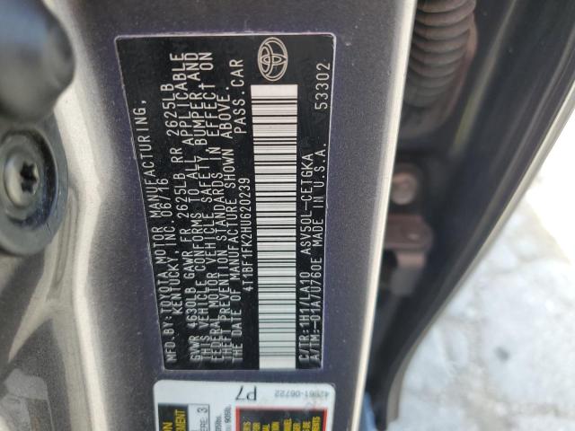 2017 TOYOTA CAMRY LE 4T1BF1FK2HU620239