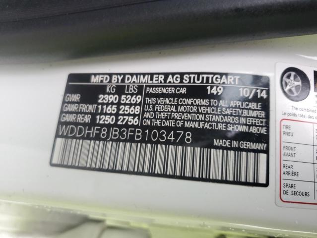 2015 MERCEDES-BENZ E 350 4MATIC WDDHF8JB3FB103478
