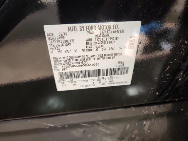 2016 FORD EXPLORER POLICE INTERCEPTOR 1FM5K8AR8GGA19338