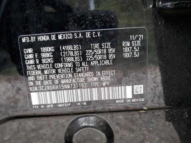 2022 HONDA HR-V SPORT 3CZRU6H15NM731162