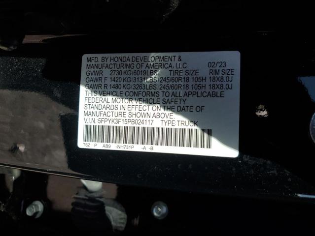 2023 HONDA RIDGELINE #3266817926