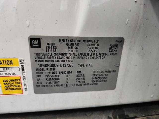 2017 CHEVROLET TRAVERSE L 1GNKRGKD2HJ127370