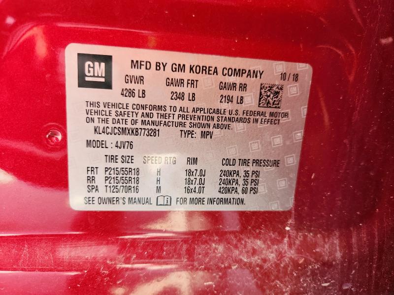 2019 BUICK ENCORE ESS KL4CJCSMXKB773281