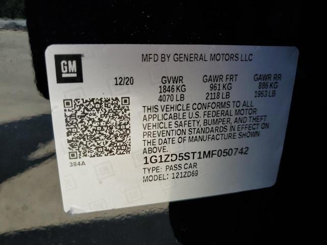 2021 CHEVROLET MALIBU LT #3276388715