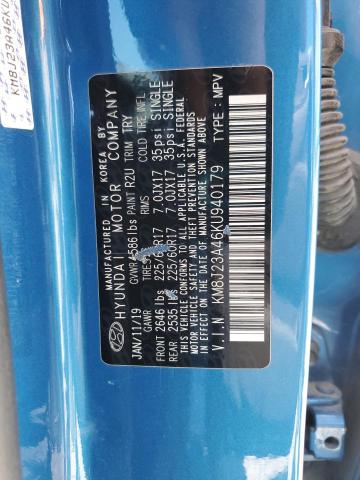 2019 HYUNDAI TUCSON SE KM8J23A46KU940179