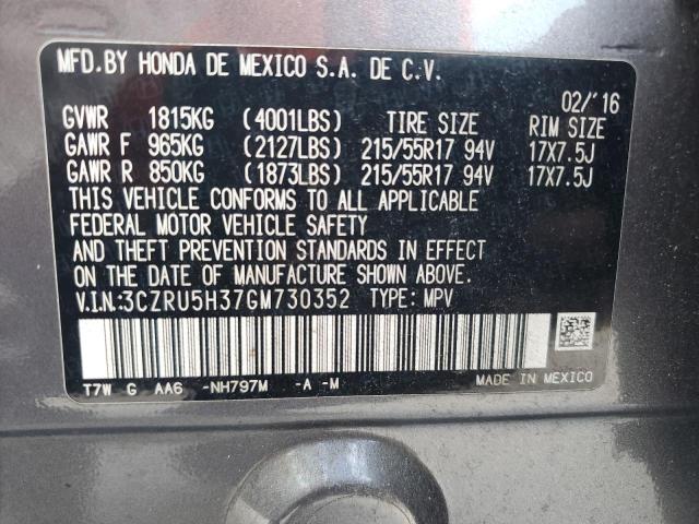 2016 HONDA HR-V LX 3CZRU5H37GM730352