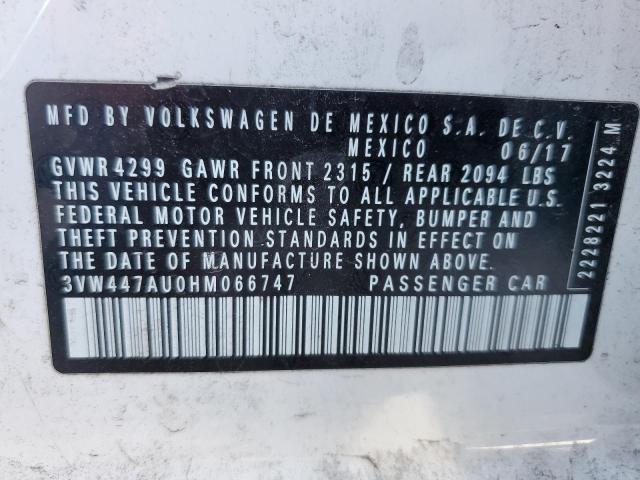 2017 VOLKSWAGEN GTI S/SE 3VW447AU0HM066747