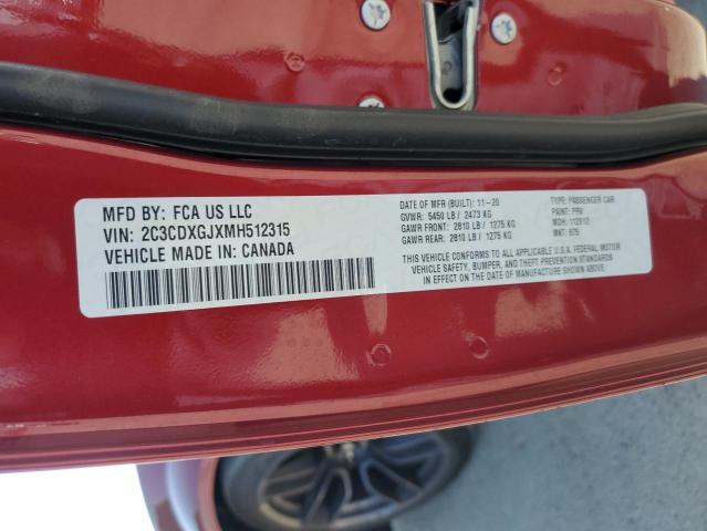 2021 DODGE CHARGER SC 2C3CDXGJXMH512315