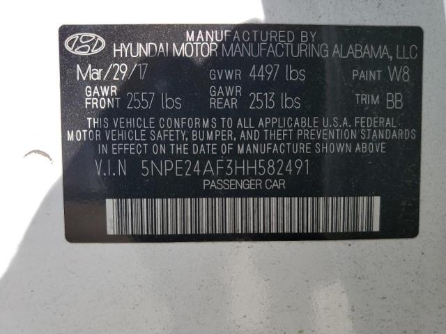 2017 HYUNDAI SONATA 5NPE24AF3HH582491