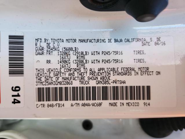 2016 TOYOTA TACOMA DOUBLE CAB #3317811090