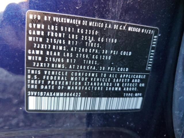 2021 VOLKSWAGEN TIGUAN S 3VV1B7AX4MM064422