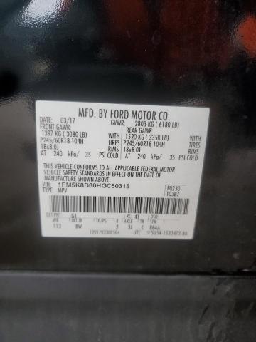 2017 FORD EXPLORER X 1FM5K8D80HGC60315