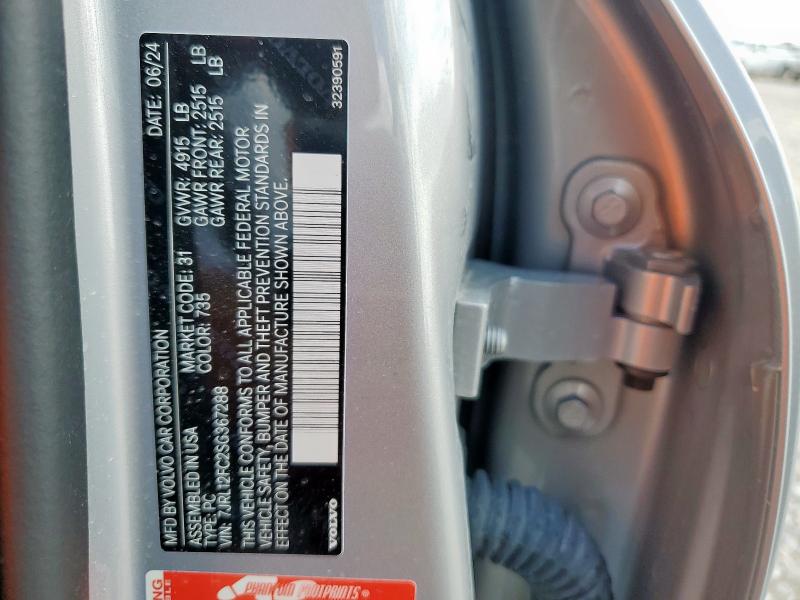 2025 VOLVO S60 PLUS 7JRL12FC2SG367288