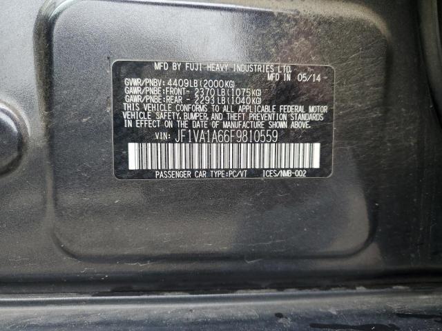 2015 SUBARU WRX JF1VA1A66F9810559