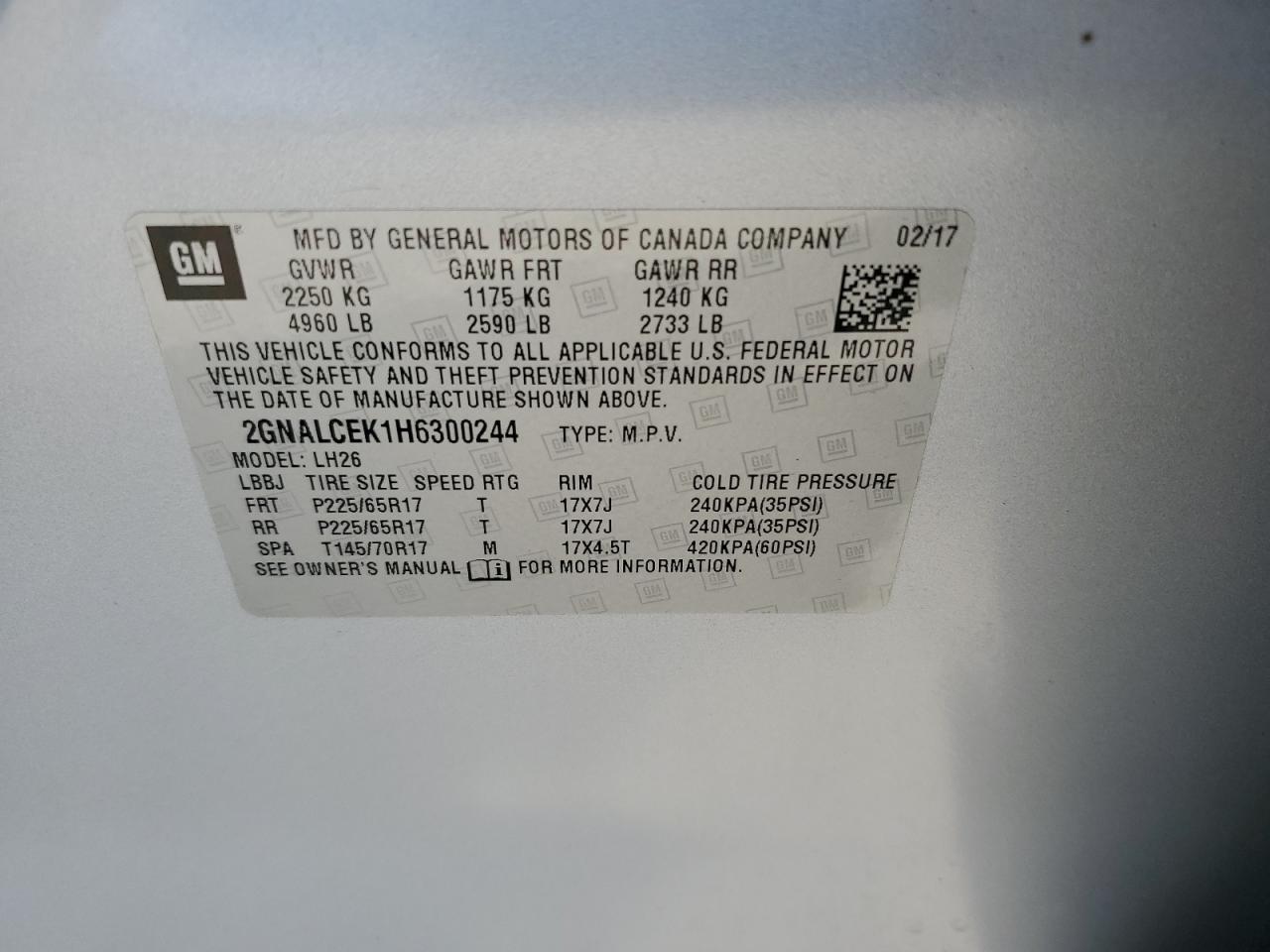 CHEVROLET EQUINOX LT