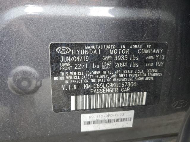 2019 HYUNDAI IONIQ BLUE KMHC65LC9KU167804