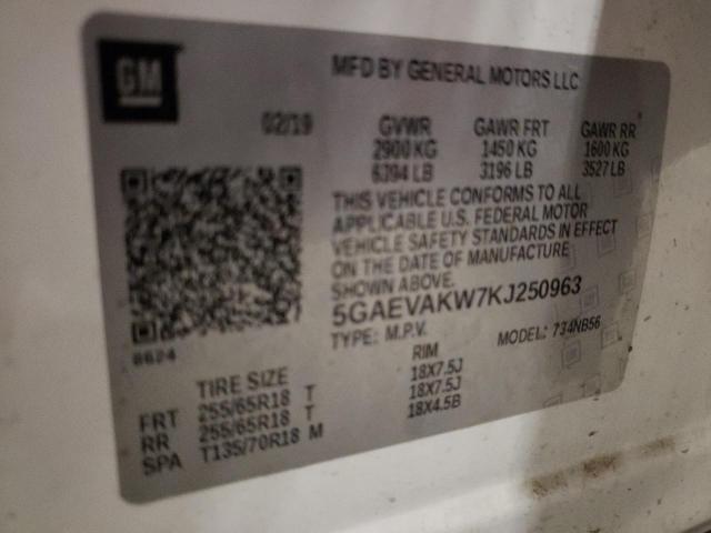 2019 BUICK ENCLAVE ES 5GAEVAKW7KJ250963