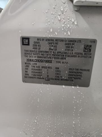 2016 CHEVROLET EQUINOX LT - 2GNALCEK2G6196832