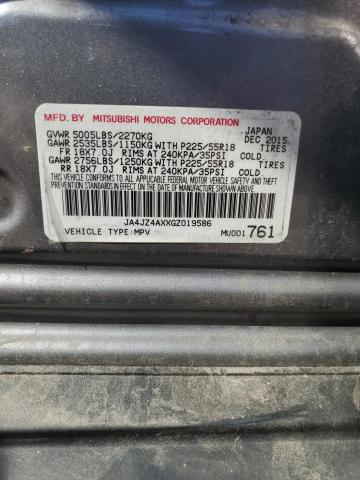 2016 MITSUBISHI OUTLANDER - JA4JZ4AXXGZ019586